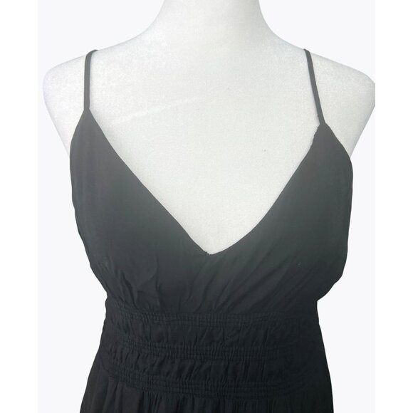 Blu Pepper Womens Black Maxi Dress Asymmetrical Hem Spaghetti Straps Large - Picture 10 of 14